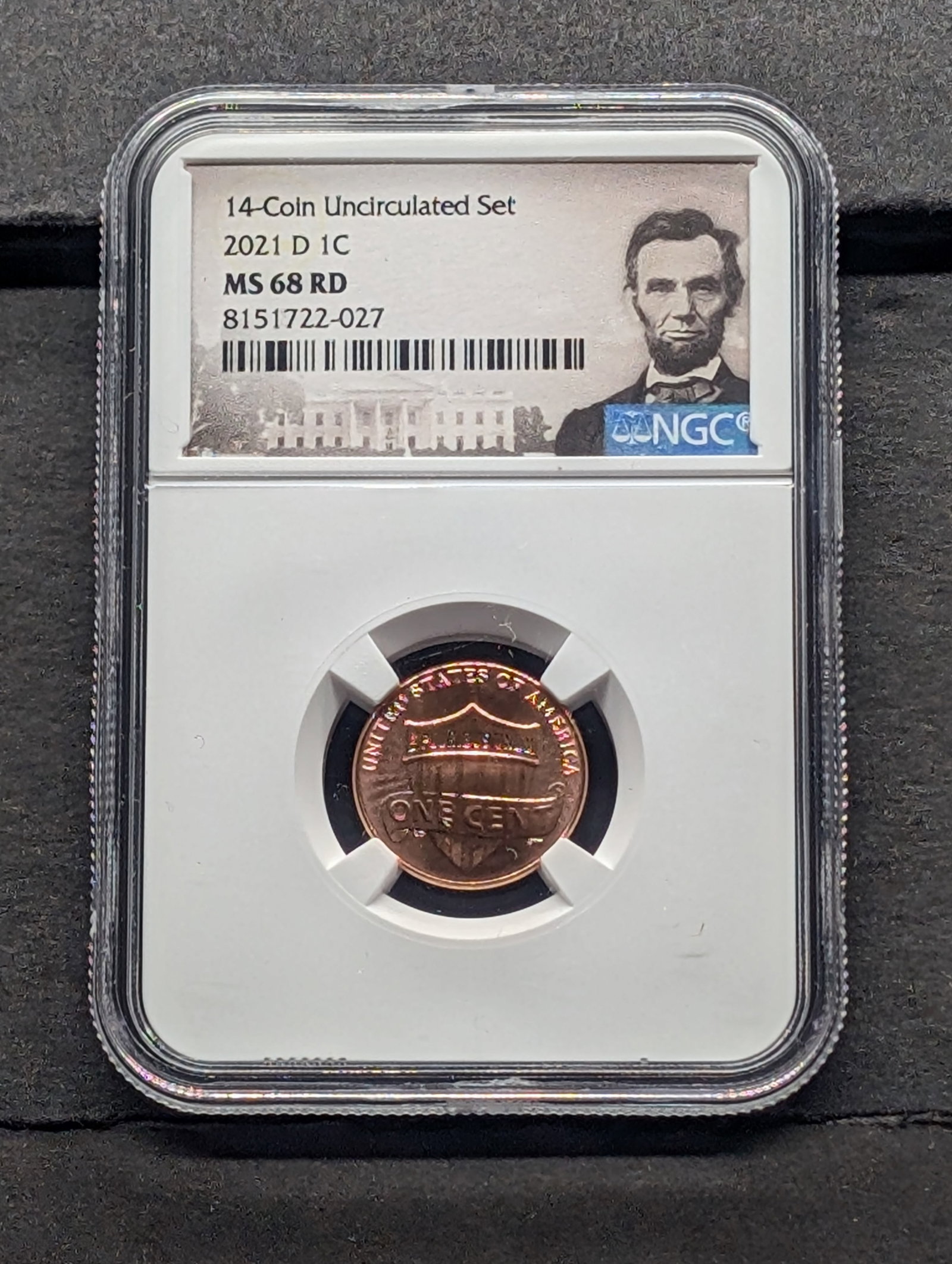 2021-D Lincoln Shield Cent - NGC MS68 RD: 2021-D Lincoln Shield Cent - NGC MS68 RD