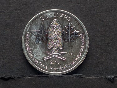 1/2 Oz. .9999 FINE SILVER 2015 Canada $2 First Special Service Force Designed Coin