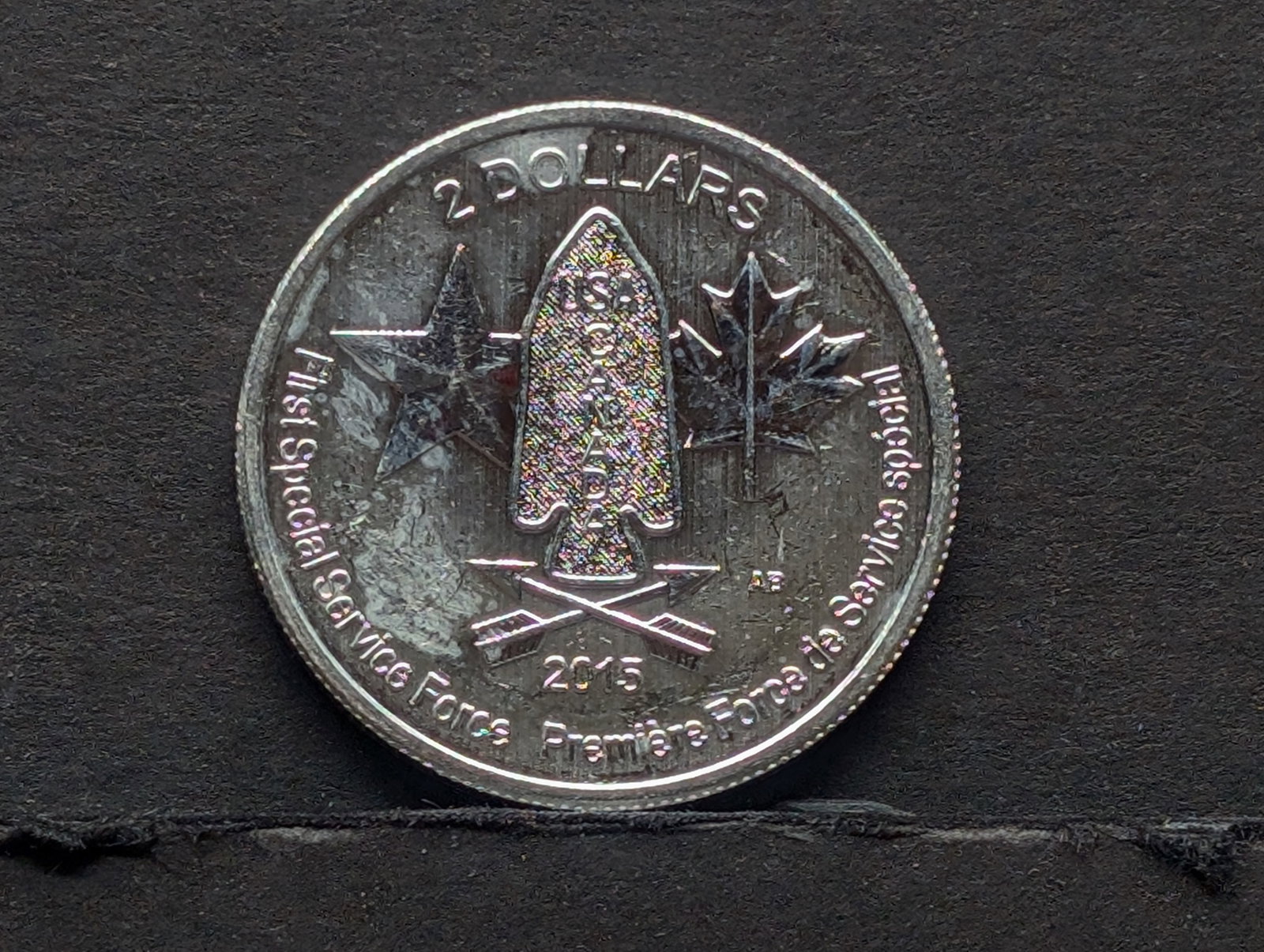 1/2 Oz. .9999 FINE SILVER 2015 Canada $2 First Special Service Force Designed Coin: 1/2 Oz. .9999 FINE SILVER 2015 Canada $2 First Special Service Force Designed Coin