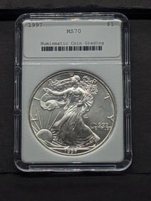 1997 American Silver Eagle - NCG Cert. MS70 (NOT NGC!)