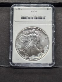1991 American Silver Eagle - NCG Cert. MS70 (NOT NGC!)