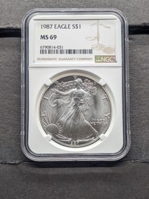 1987 American Silver Eagle - PCGS MS69
