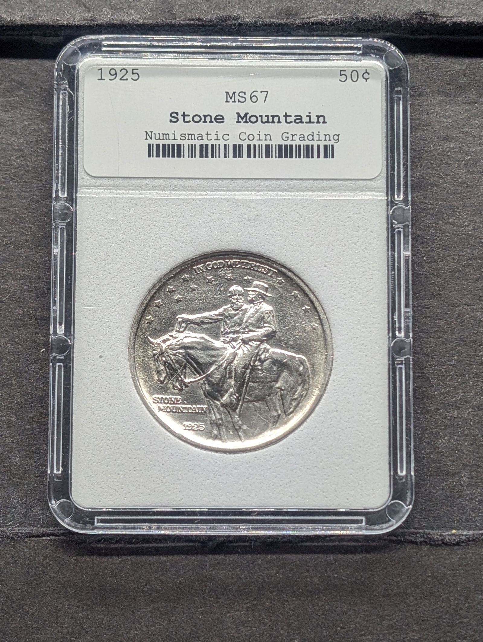 1925 Stone Mountain Silver Half Dollar - NCG Cert. MS67 (NOT NGC!) (1 of 3)