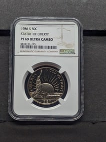 1986-S PROOF Statue of Liberty Half Dollar - NGC PF69 ULTRA CAMEO