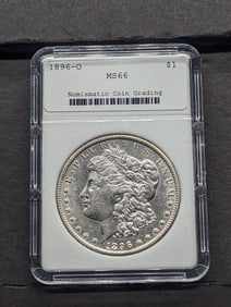 1896-O Morgan Silver Dollar - NCG Cert. MS66 (NOT NGC!)