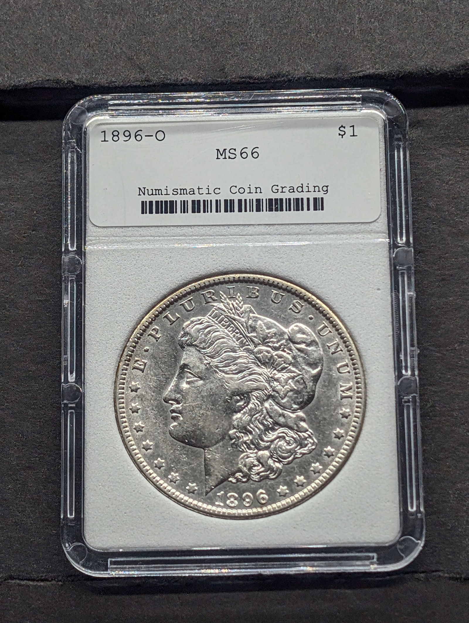 1896-O Morgan Silver Dollar - NCG Cert. MS66 (NOT NGC!) (1 of 3)