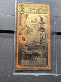 1/500th Troy Oz. 24k PURE GOLD 2025 $2.00 Florida Goldback