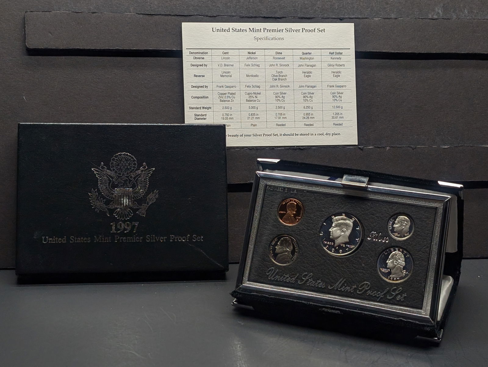 1997-S U.S. Mint Premier Silver Proof Set in OGP w/ COA (1 of 4)