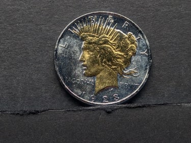 Colorized 1923 Peace Silver Dollar