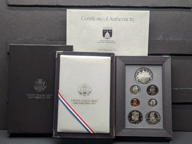 1989 U.S. Mint Prestige Set in OGP w/ COA - Congressional Commem Silver Dollar