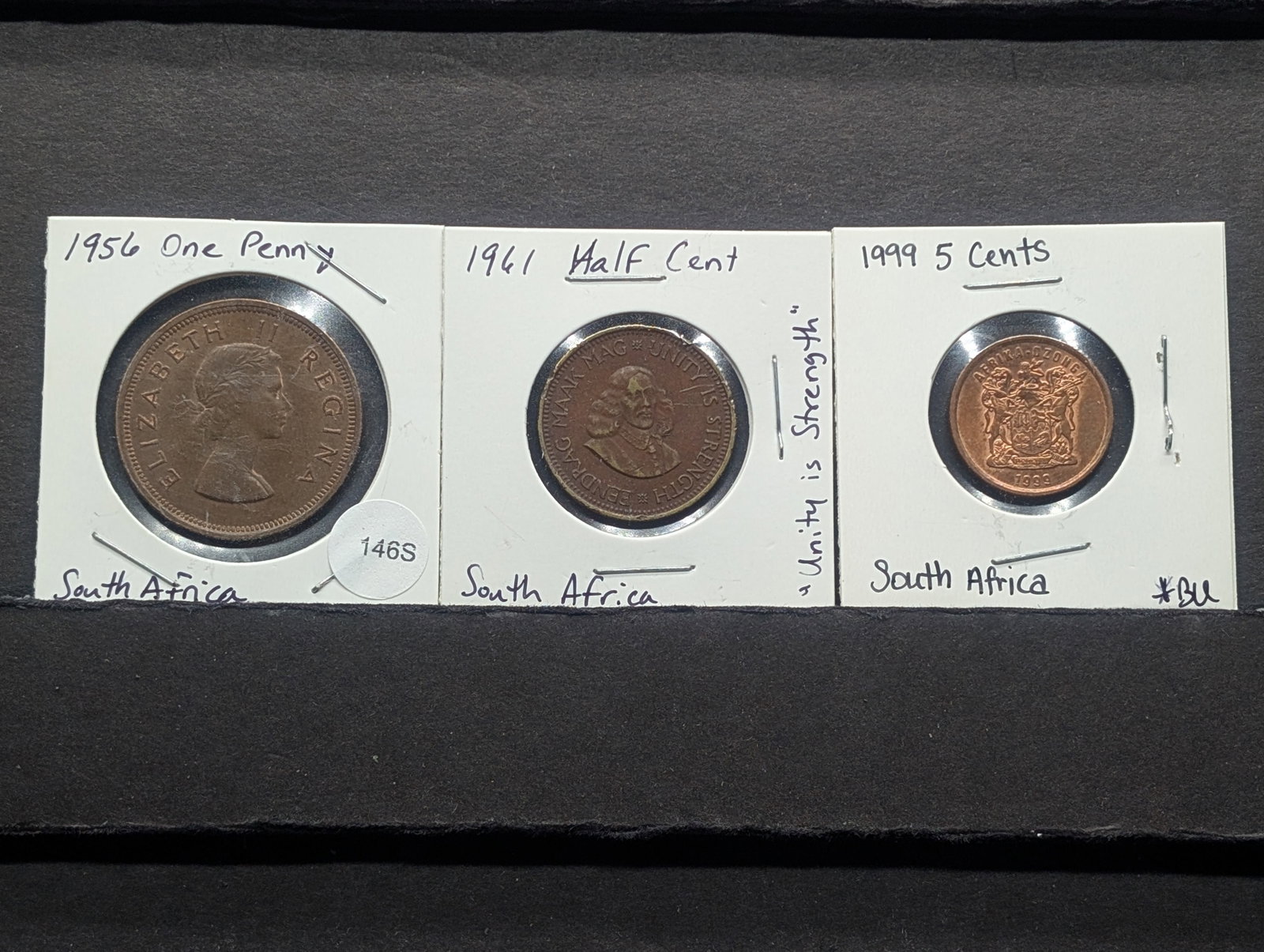 (3) South Africa Coins: (3) South Africa Coins