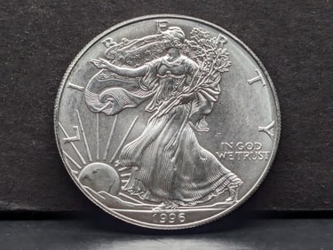 1996 American Silver Eagle. GEM BU in capsule. The KEY!