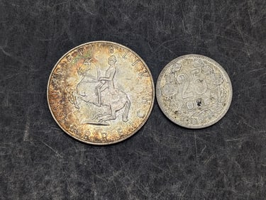 1899 Sweden 25 Silver Ore & 1962 Austria 5 Silver Schilling