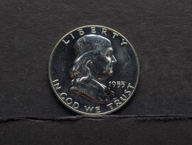 1955 PROOF Franklin Silver Half Dollar