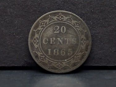 1865 Newfoundland 20 Cents. Fine Detail.