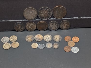 Every Type Coin Minted by the United States from 1900's-1970's in Picture Frame Display - 20th