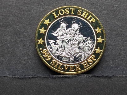 $10 Casino Token with .999 silver HSP center: Norwegian Cruise Lines “Lost Ship.??.: $10 Casino Token with .999 silver HSP center: Norwegian Cruise Lines “Lost Ship.&rdquo;.
