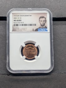 2021-D Lincoln Shield Cent - NGC MS68 RD
