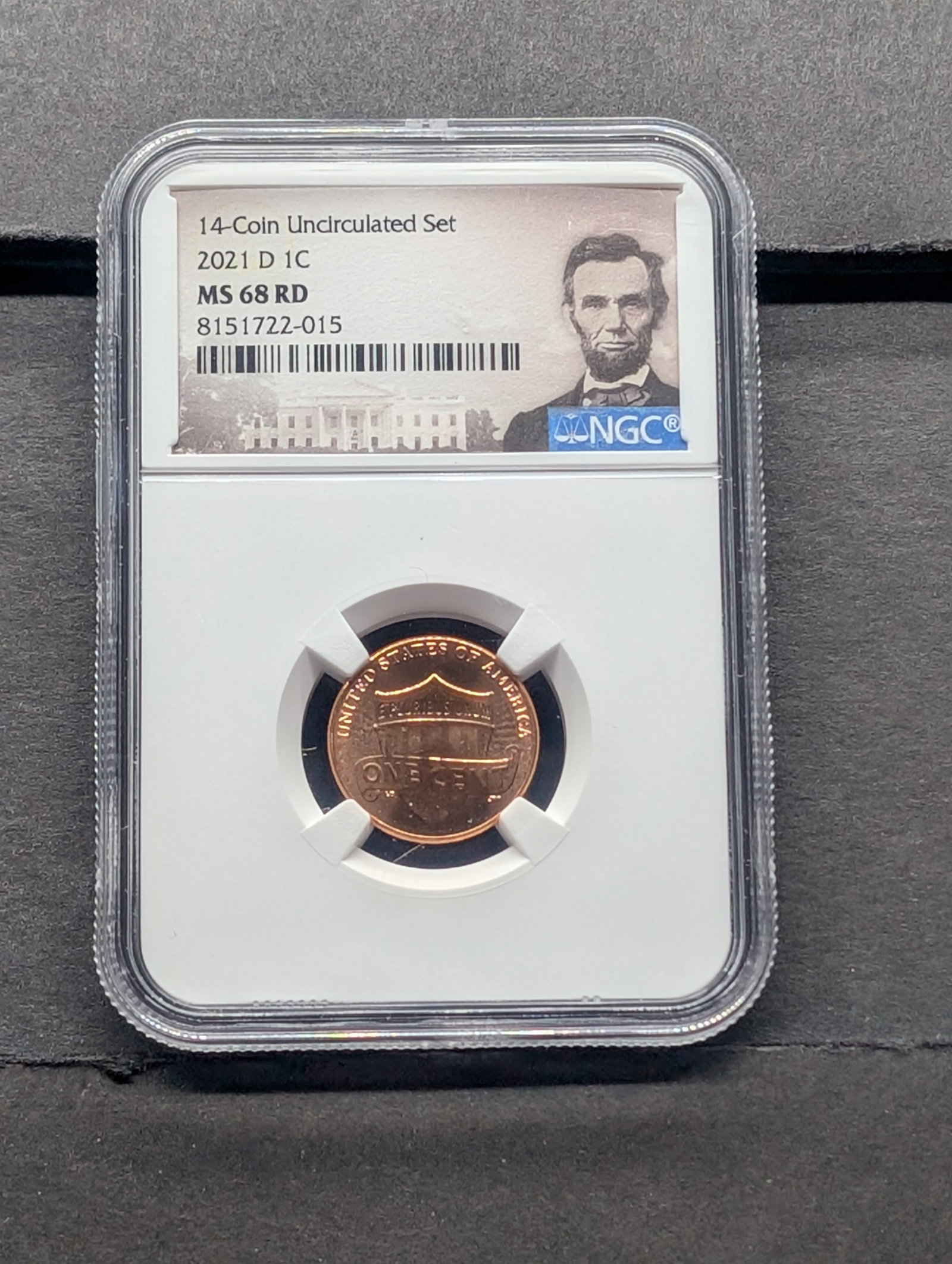 2021-D Lincoln Shield Cent - NGC MS68 RD: 2021-D Lincoln Shield Cent - NGC MS68 RD