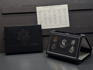 1998-S U.S. Mint Premier Silver Proof Set in OGP w/ COA