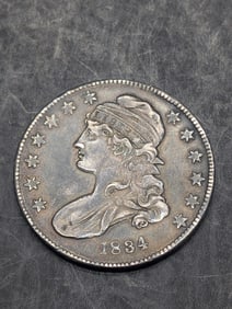 **XF+** 1834 Capped Bust Half Dollar