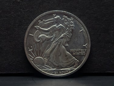 1/2 Oz. .999 FINE SILVER American Silver Eagle Designed Round