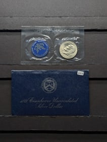 1973-S Eisenhower $1 in Blue Envelope. GEM BU.