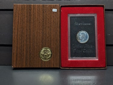 1971-S Eisenhower $1 in Brown Box. GEM Proof. First Year coin.