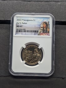 2022-P Sacagawea Ely S. Parker $1 Coin - NGC MS67