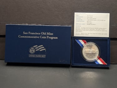 2006-S UNC San Francisco Old Mint Commem Silver Dollar in OGP w/ COA