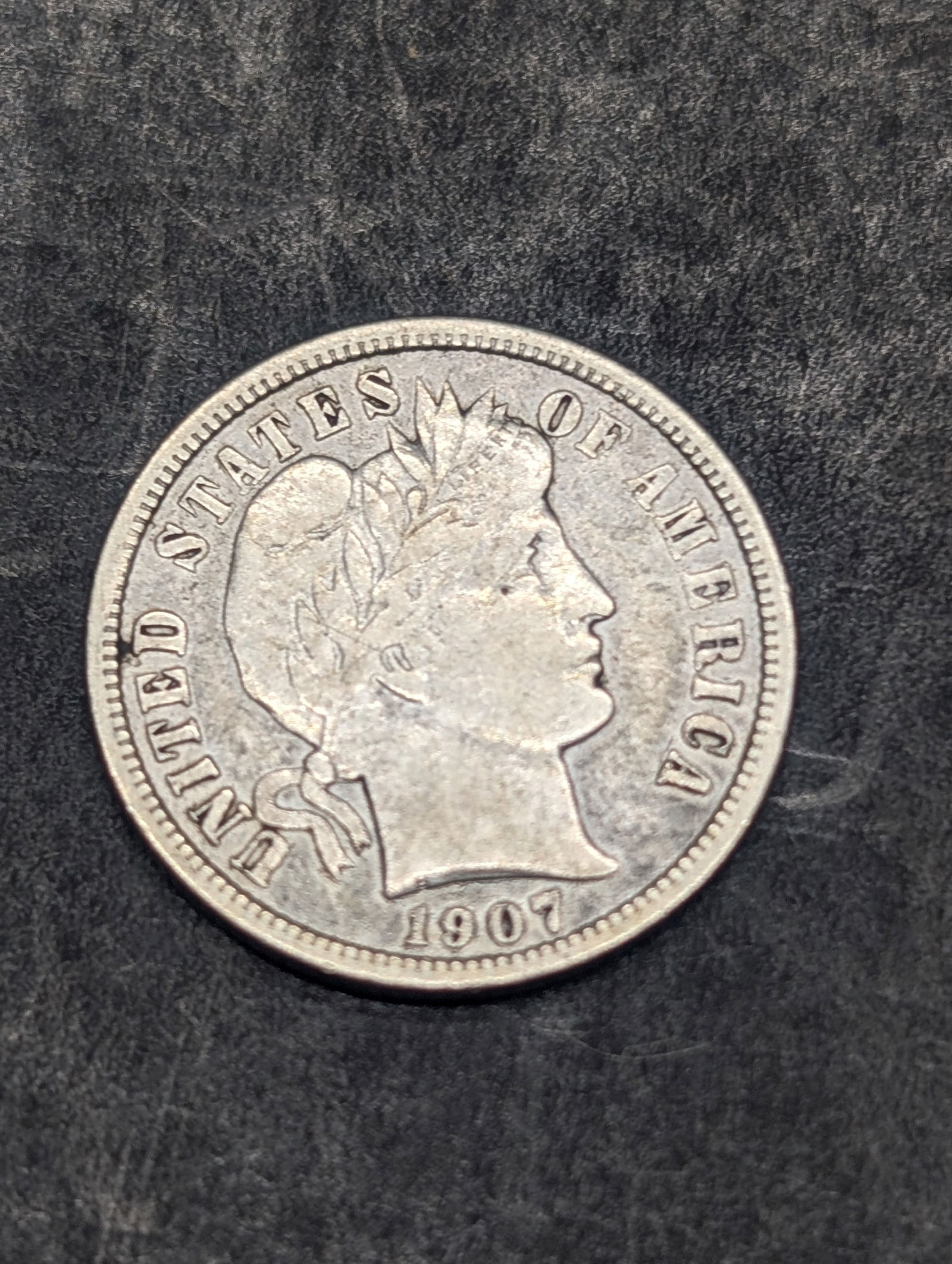 1907-D Barber Silver Dime (1 of 2)
