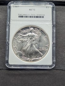 1987 American Silver Eagle - NCG Cert. MS70 (NOT NGC!)