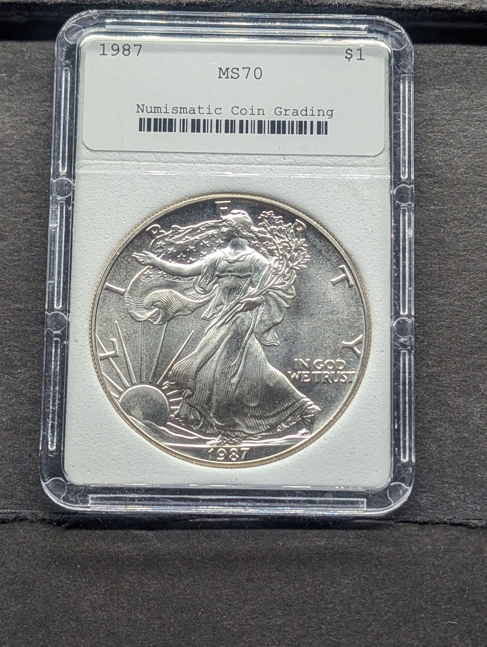 1987 American Silver Eagle - NCG Cert. MS70 (NOT NGC!) (1 of 3)