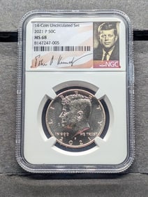 2021-P Kennedy Half Dollar - NGC MS68 w/ Signature
