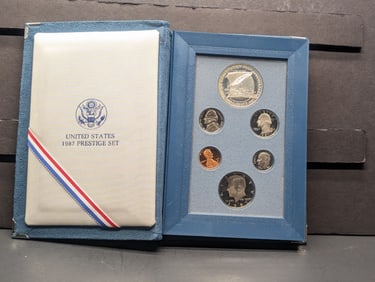1987 U.S. Mint Prestige Set (Missing Box & COA) - Constitution Commem Silver Dollar