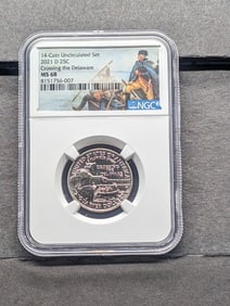 2021-D Crossing the Delaware Quarter - NGC MS68