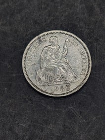 1889 w/ Legend Seated Liberty Dime **XF/AU**
