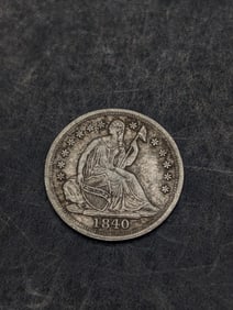 **XF+** 1840-O w/ No Drapery Seated Liberty Half Dime