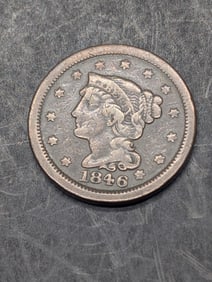 1846 Braided Hair Large Cent **FINE/VF**