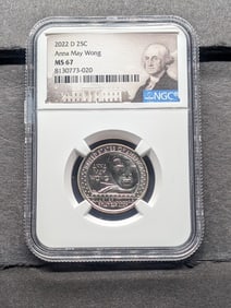 2022-D Anna May Wong Quarter - NGC MS67