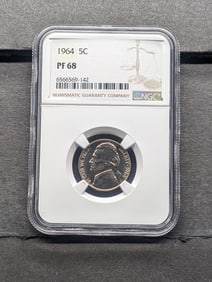 1964 PROOF Jefferson Nickel - NGC PF68