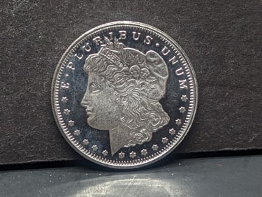 1/2 Oz. .999 FINE SILVER Morgan Dollar Designed Round