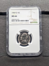 1969-D Jefferson Nickel - NGC MS66