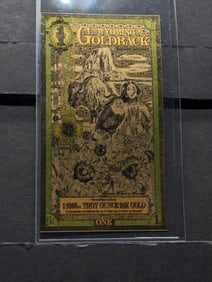 1/1000th Troy Oz. 24k PURE GOLD 2024 $1.00 Wyoming Goldback
