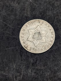**XF** 1853 Three Cent Silver