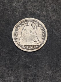 1853 w/ Arrows Seated Liberty Half Dime