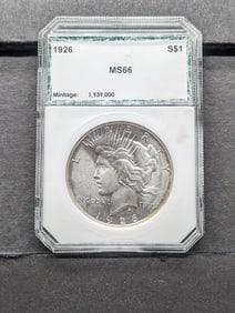 1926 Peace Silver Dollar - PCI MS66 - Ultra Rare in High Grade!