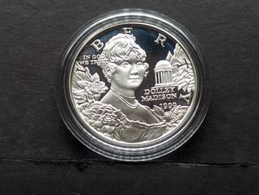 1999-P PROOF Dolley Madison Commem Silver Dollar in Capsule