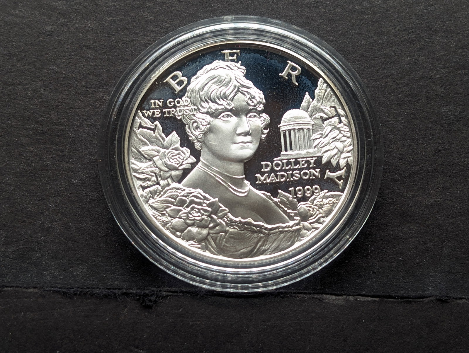 1999-P PROOF Dolley Madison Commem Silver Dollar in Capsule (1 of 2)