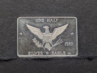 1/2 Oz. .999 FINE SILVER - Silver Eagle Designed Art Bar